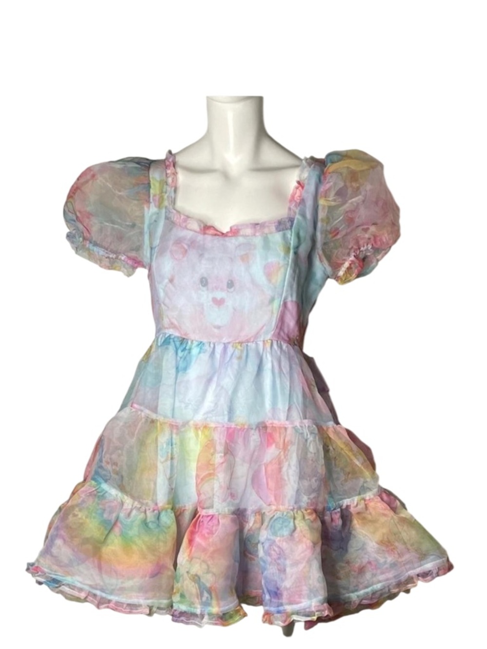 Dolls Kill Care Bears Collab Kingdom of Caring Organza Dress NWT XS RARE Find